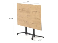 Bellagio Canzo klaptafel 140x80x73cm