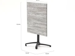 Bellagio Canzo klaptafel 80x80x73cm