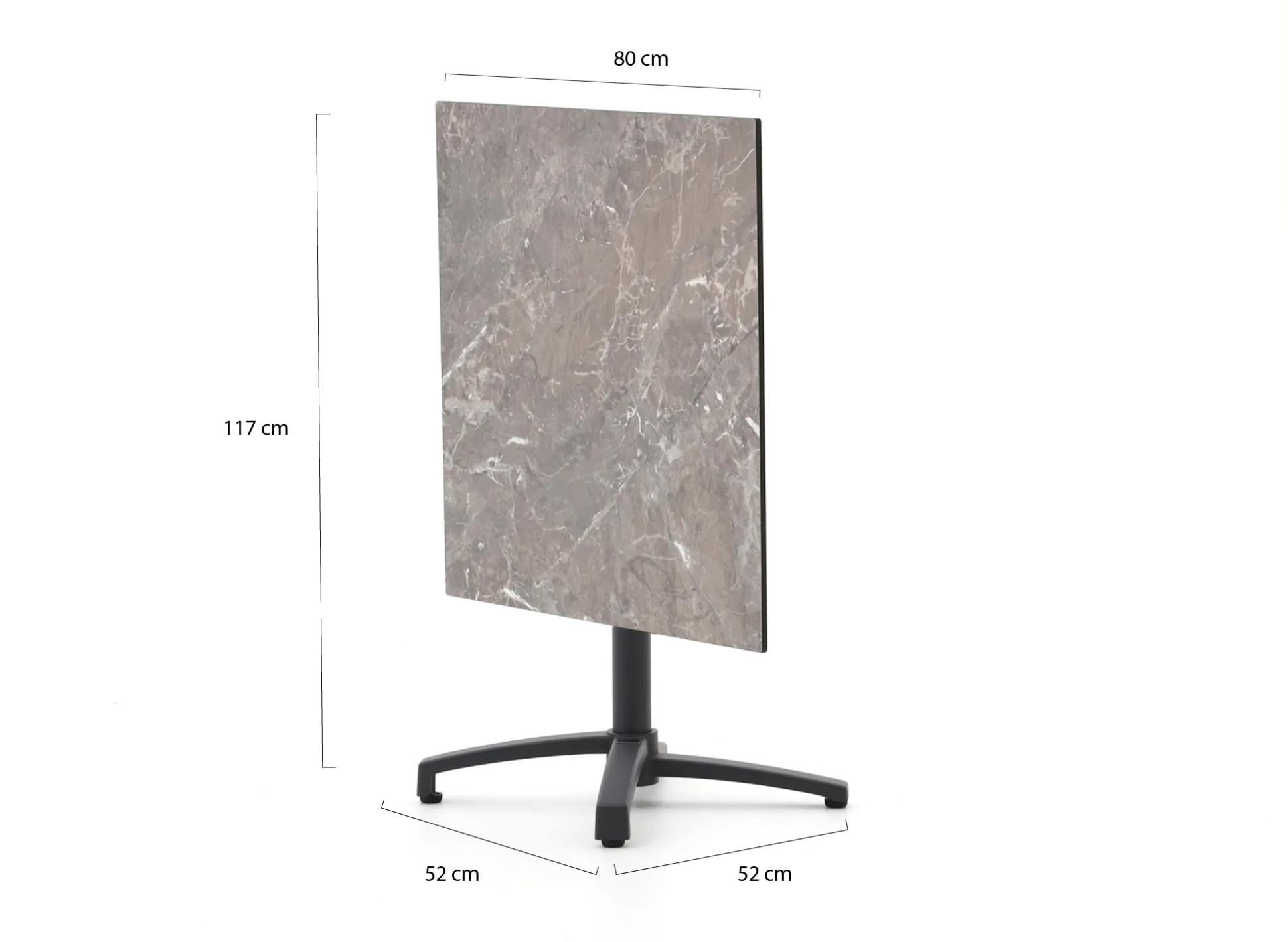 Bellagio Canzo klaptafel 80x80x73cm