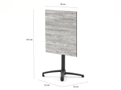 Bellagio Canzo klaptafel 70x70x73cm