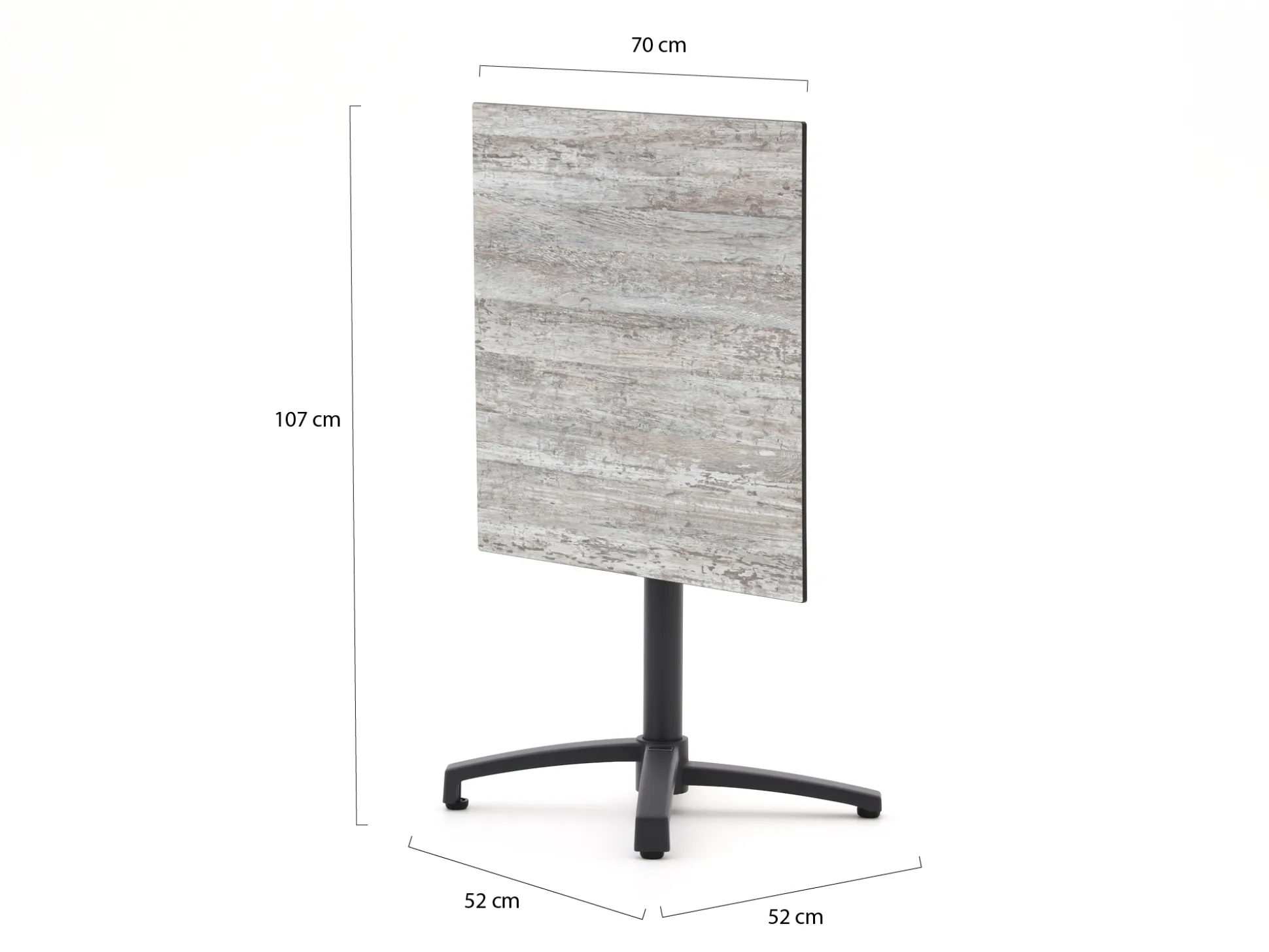 Bellagio Canzo klaptafel 70x70x73cm