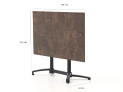 Bellagio Canzo klaptafel 140x80x73cm