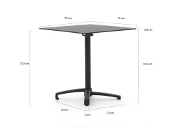 Bellagio Canzo klaptafel 70x70x73cm