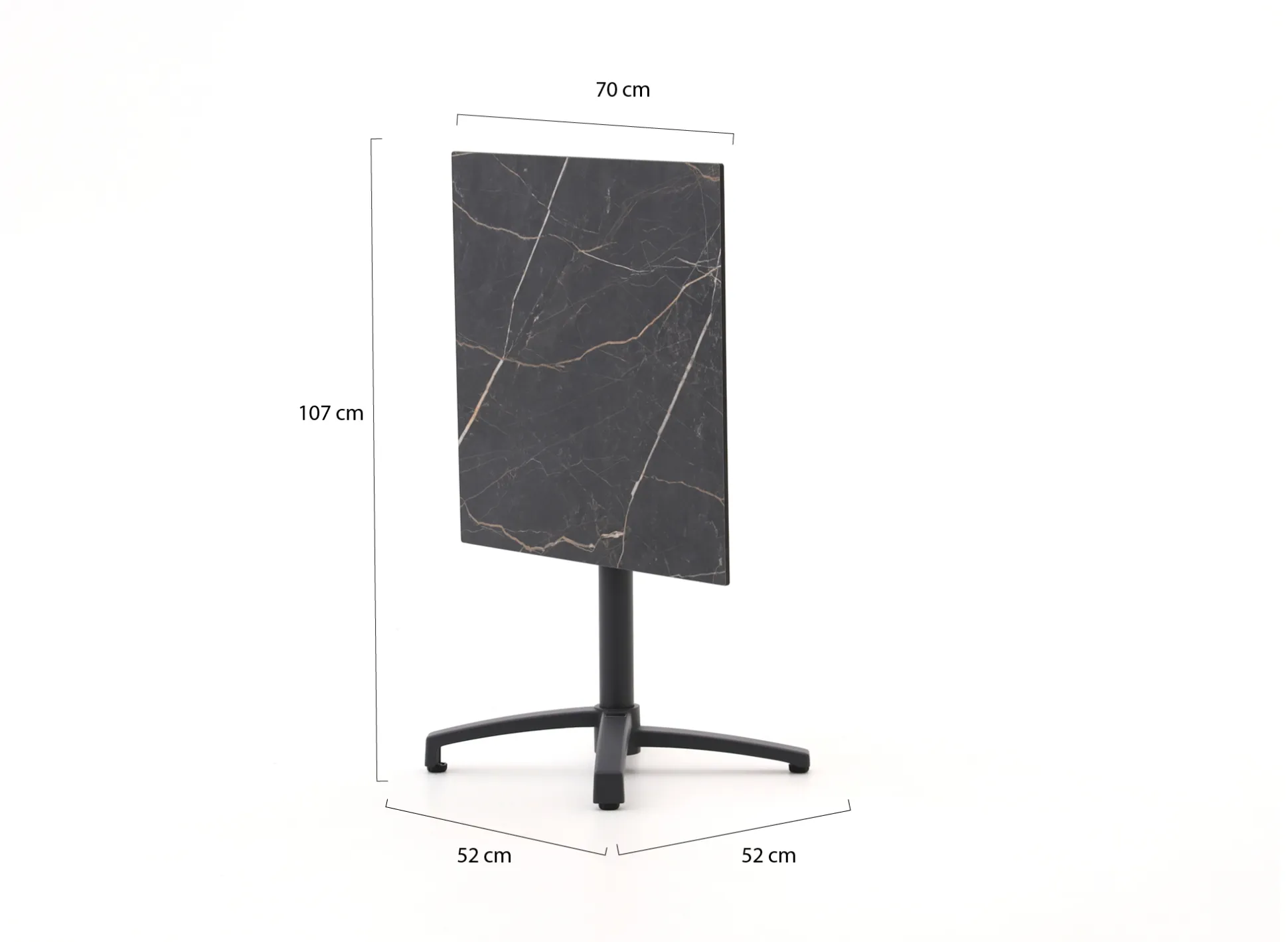 Bellagio Canzo klaptafel 70x70x73cm