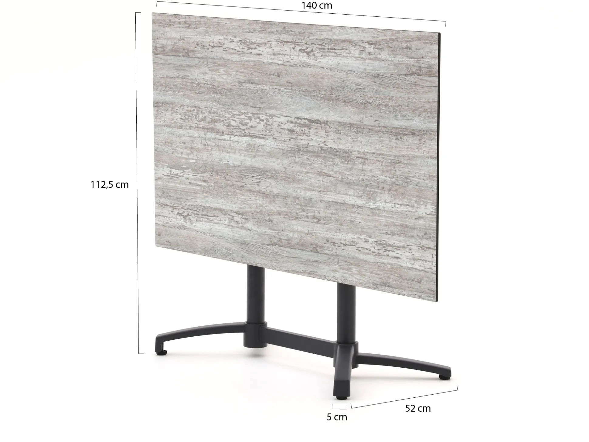 Bellagio Canzo klaptafel 140x80x73cm