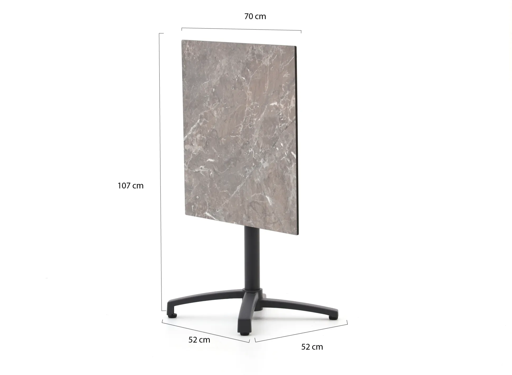 Bellagio Canzo klaptafel 70x70x73cm