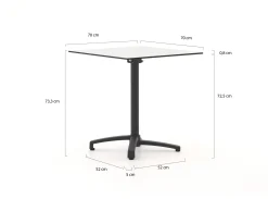 Bellagio Canzo klaptafel 70x70x73cm