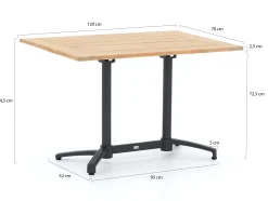 Bellagio Canzo klaptafel 140x80x75cm