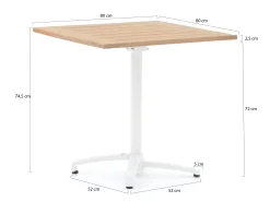 Bellagio Canzo klaptafel 80x80x75cm