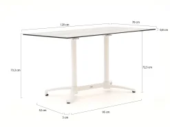 Bellagio Canzo klaptafel 120x70x73cm