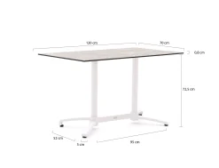 Bellagio Canzo klaptafel 120x70x73cm