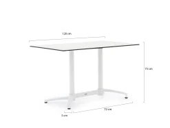 Bellagio Canzo klaptafel 120x70x73cm