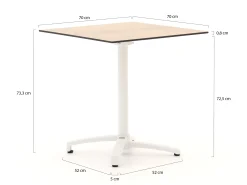 Bellagio Canzo klaptafel 70x70x73cm