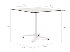 Bellagio Canzo klaptafel 70x70x73cm