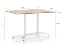 Bellagio Canzo klaptafel 120x70x75cm