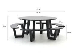Bellagio Cavoli picknicktafel ø150cm