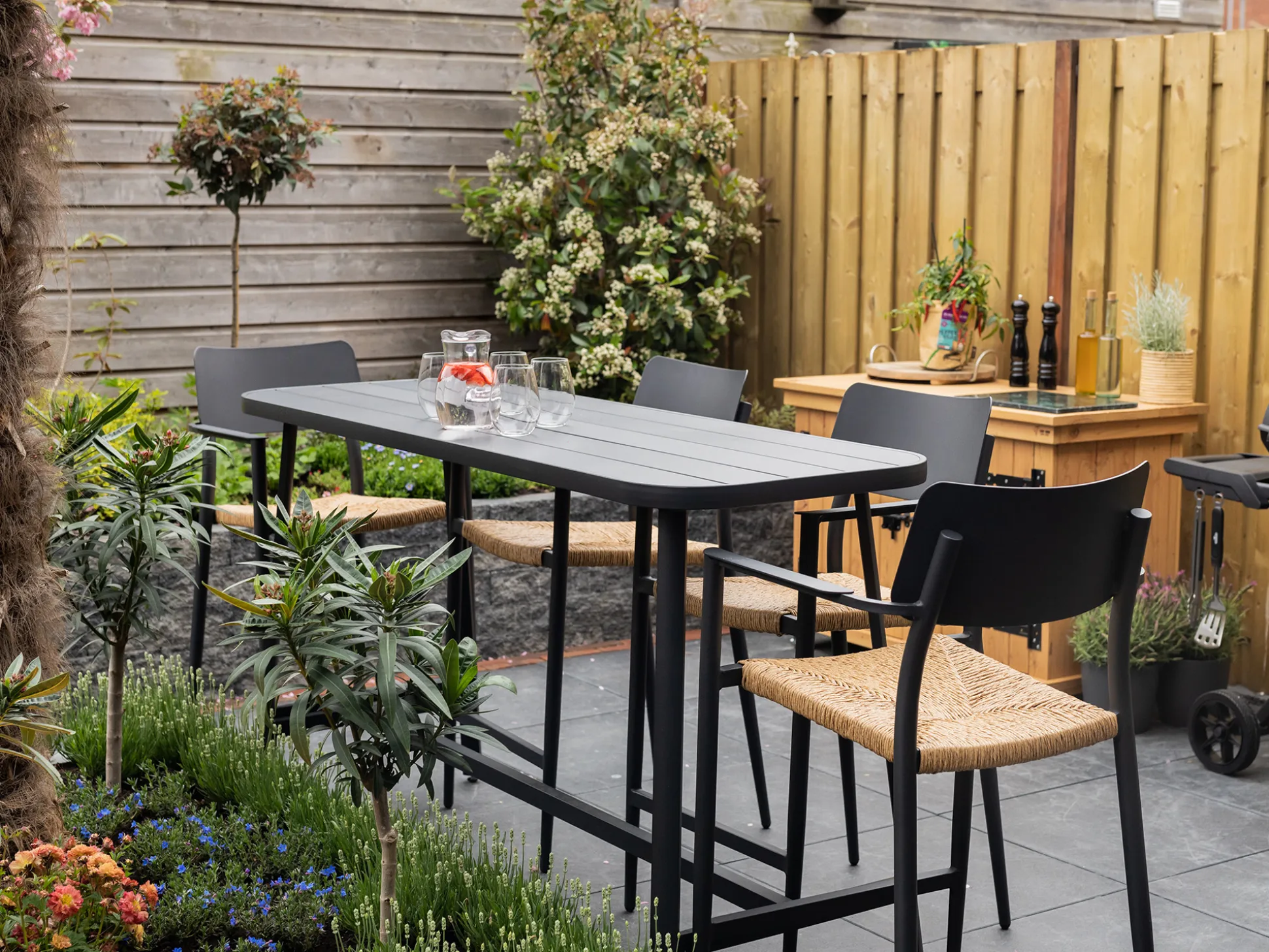 Bellagio Cino 175cm barset 5-delig stapelbaar