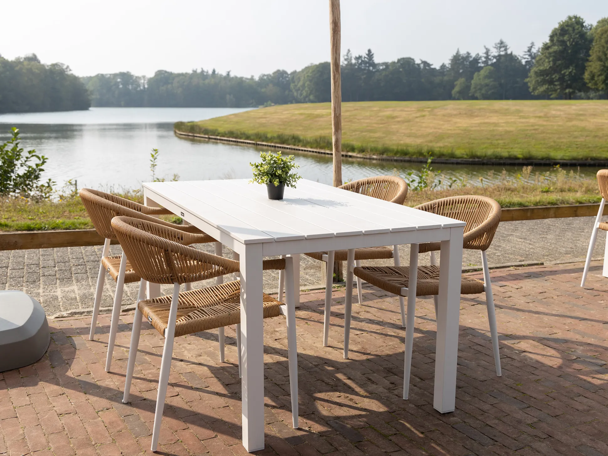 Bellagio Cino/Menzano 160cm dining tuinset 5-delig stapelbaar