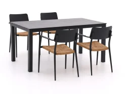 Bellagio Cino/Menzano 160cm dining tuinset 5-delig stapelbaar