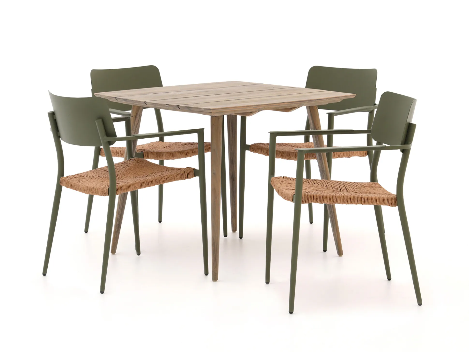 Bellagio Cino/ROUGH-K 90cm dining tuinset 5-delig stapelbaar