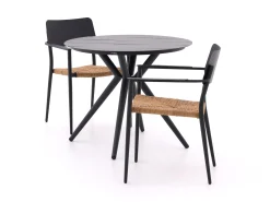 Bellagio Cino/Sora ø90cm dining tuinset 3-delig stapelbaar