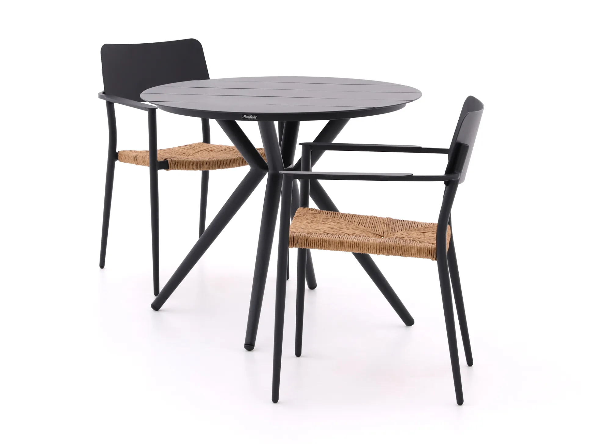 Bellagio Cino/Sora ø90cm dining tuinset 3-delig stapelbaar