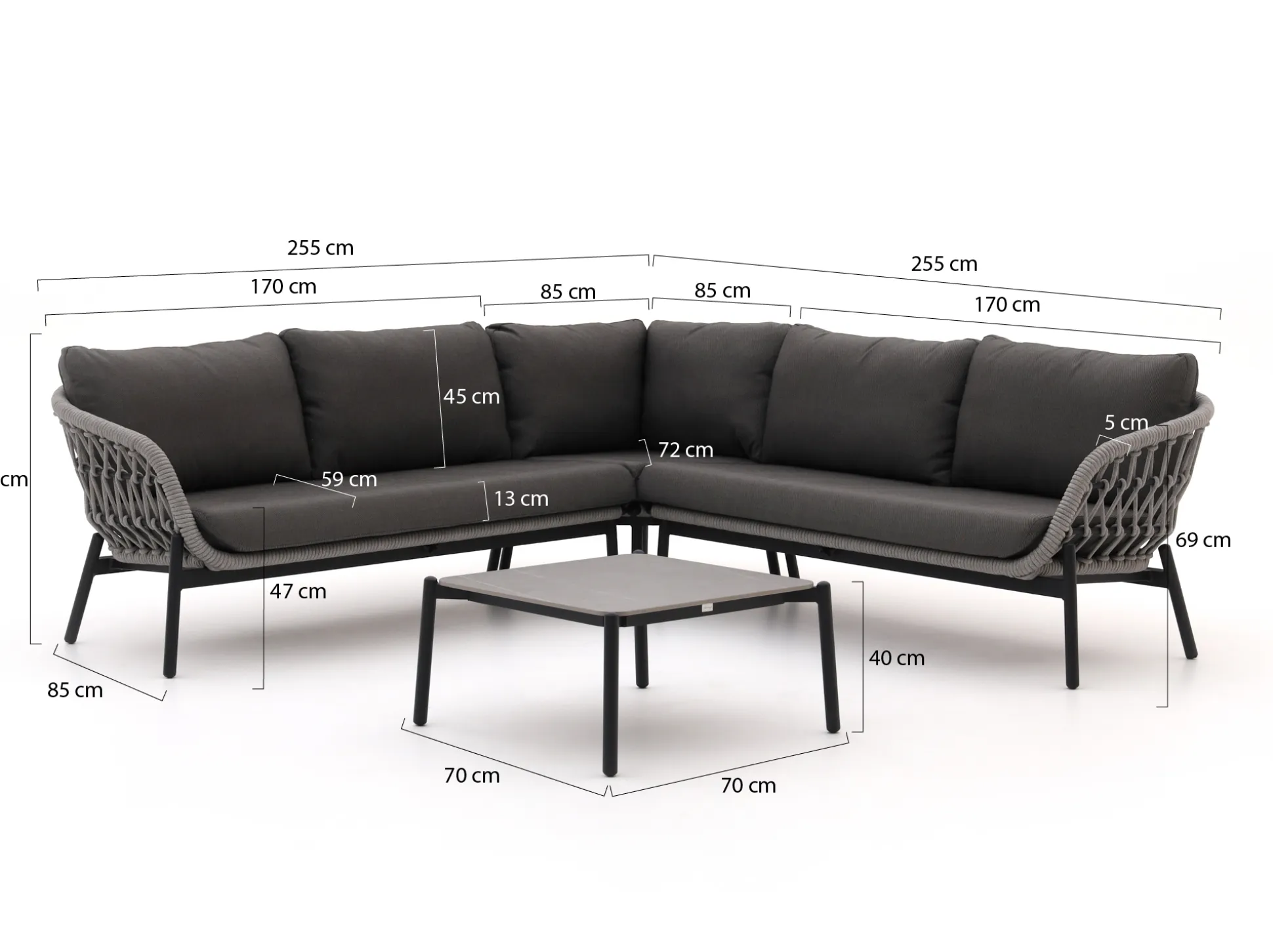 Bellagio Cupello hoek loungeset 4-delig
