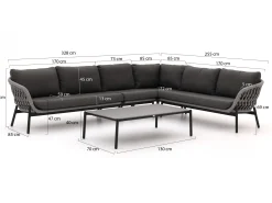 Bellagio Cupello hoek loungeset 5-delig rechts