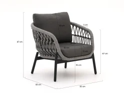 Bellagio Cupello/La Fonte ø150cm low dining tuinset 5-delig
