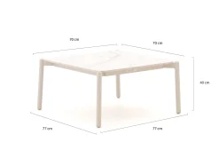 Bellagio Cupello lounge tuintafel 77x77x40cm