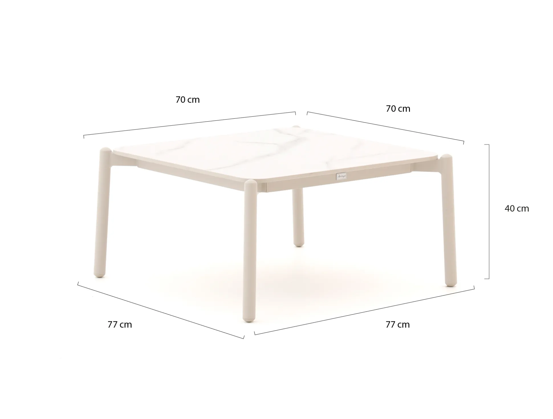Bellagio Cupello lounge tuintafel 77x77x40cm