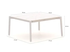 Bellagio Cupello lounge tuintafel 77x77x40cm