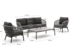 Bellagio Cupello stoel-bank loungeset 4-delig