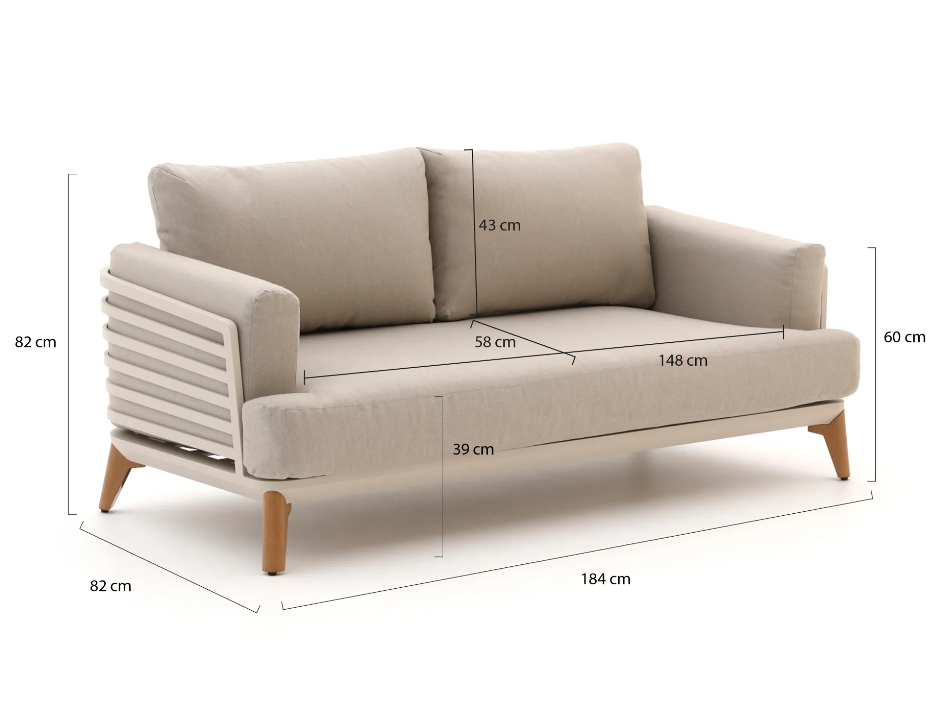 Bellagio Esenta lounge tuinbank 184cm