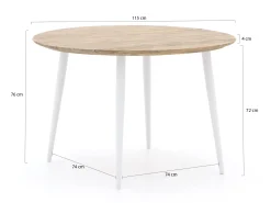 Bellagio Falcade dining tuintafel ø 115cm
