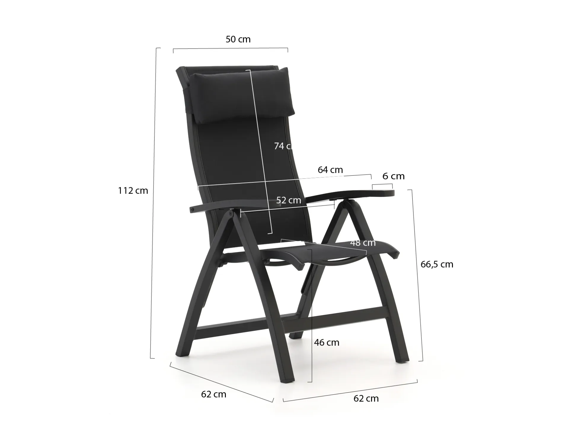 Bellagio Fermo/Fidenza ovaal 180cm dining tuinset 5-delig verstelbaar
