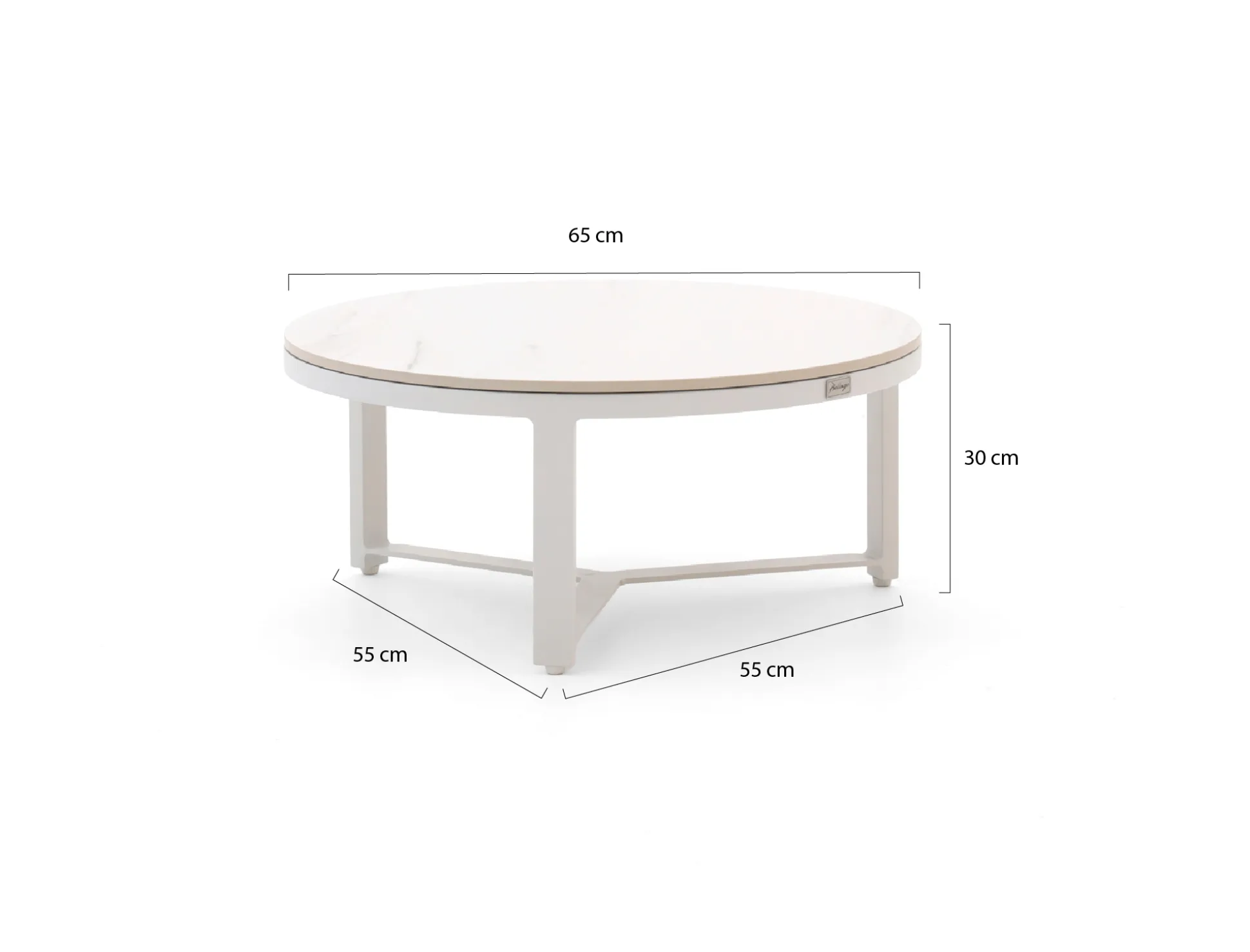 Bellagio Ficarolo lounge tuintafelset ø85cm(h:35cm)/ø65cm (h:30cm)