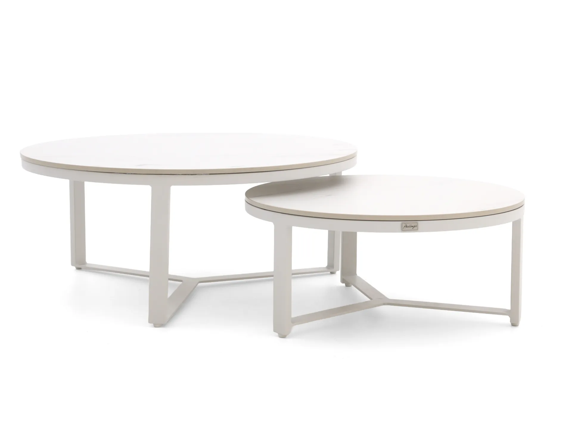 Bellagio Ficarolo lounge tuintafelset ø85cm(h:35cm)/ø65cm (h:30cm)