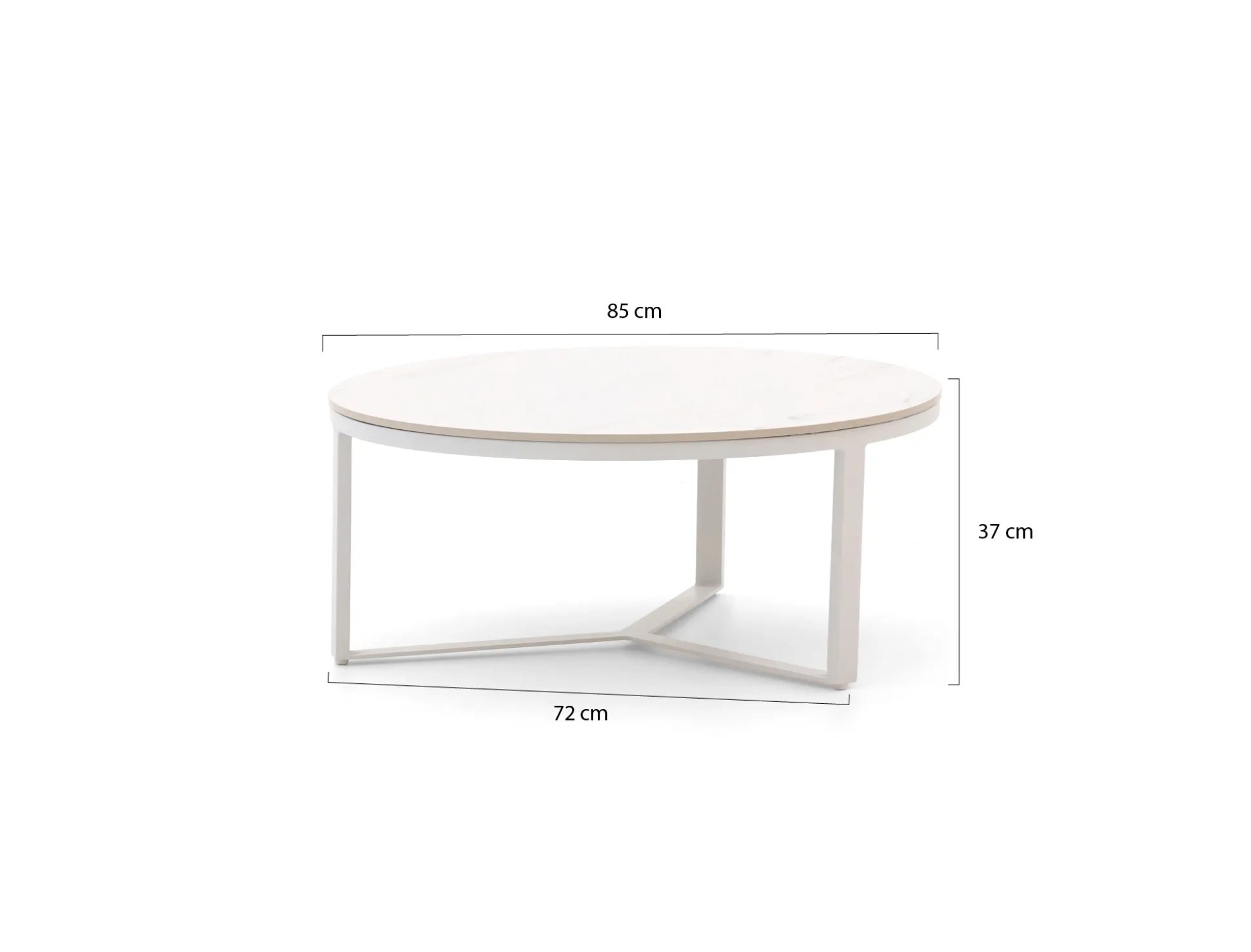 Bellagio Ficarolo lounge tuintafelset ø85cm(h:35cm)/ø65cm (h:30cm)