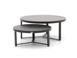 Bellagio Ficarolo lounge tuintafelset ø85cm(h:35cm)/ø65cm (h:30cm)
