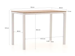 Bellagio Fidenza 150cm barset 5-delig