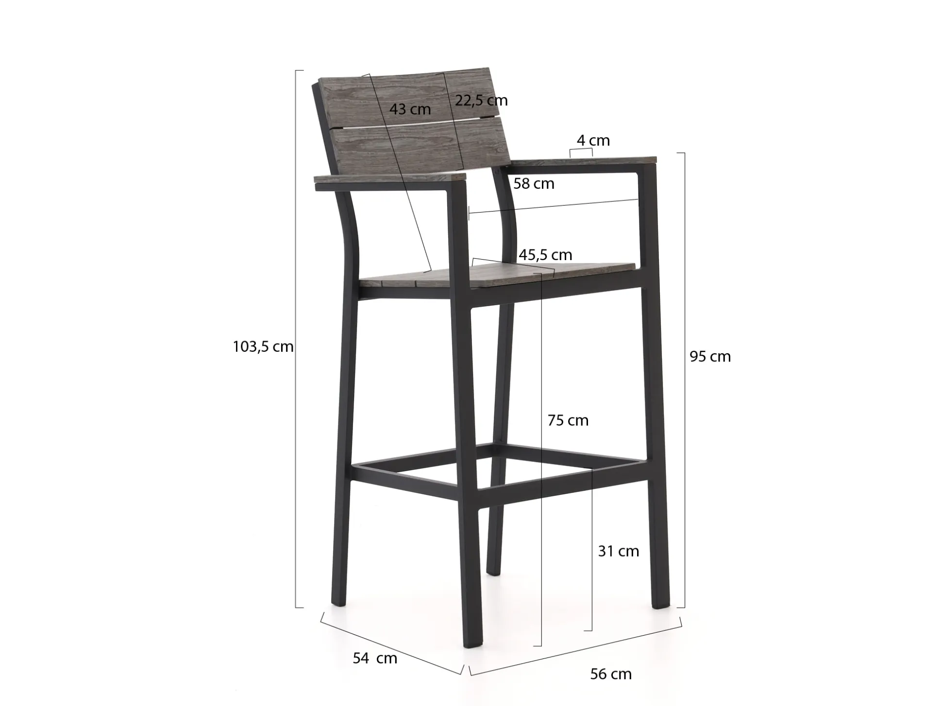 Bellagio Fidenza 220cm barset 7-delig