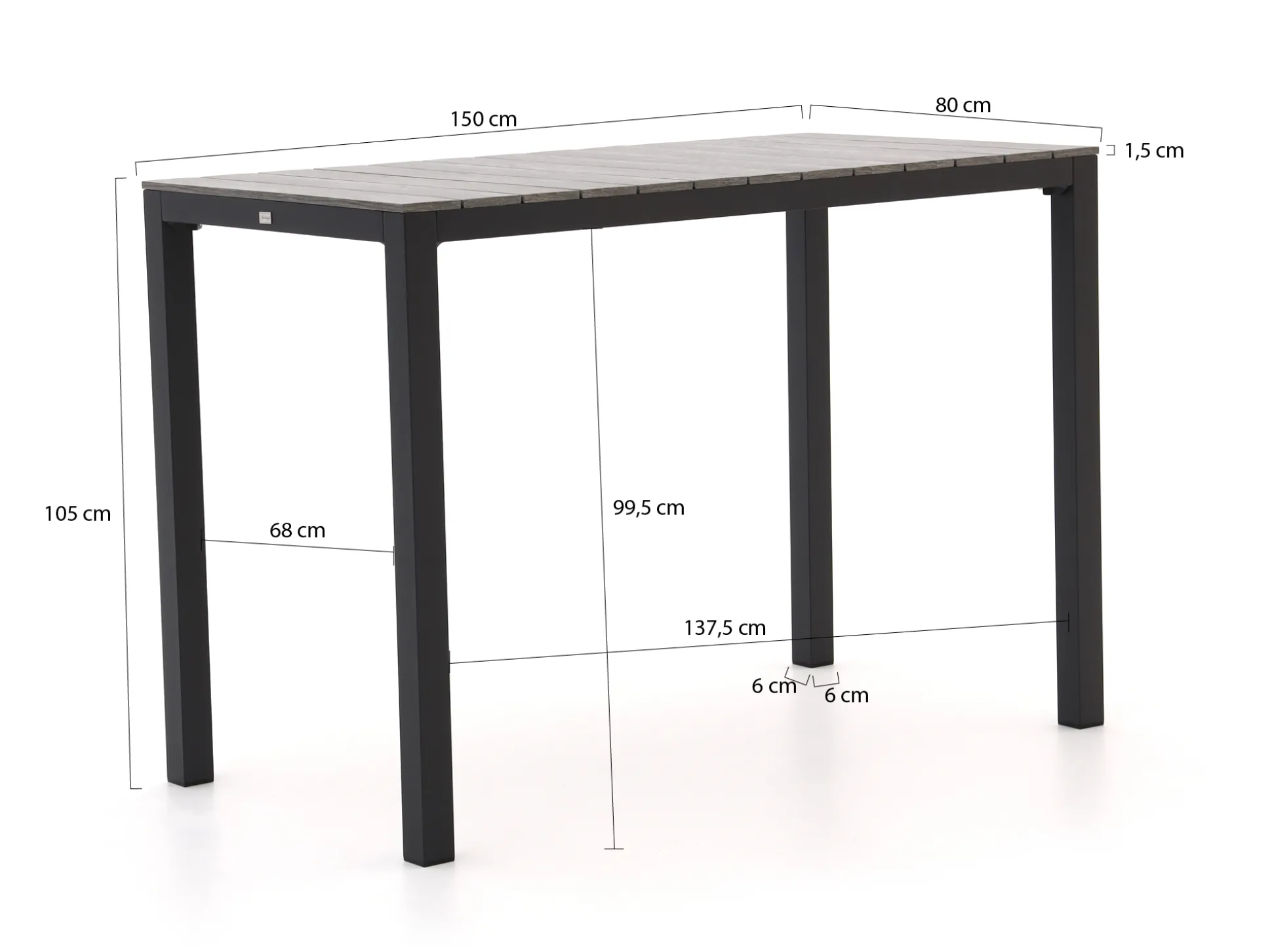 Bellagio Fidenza 150cm barset 5-delig