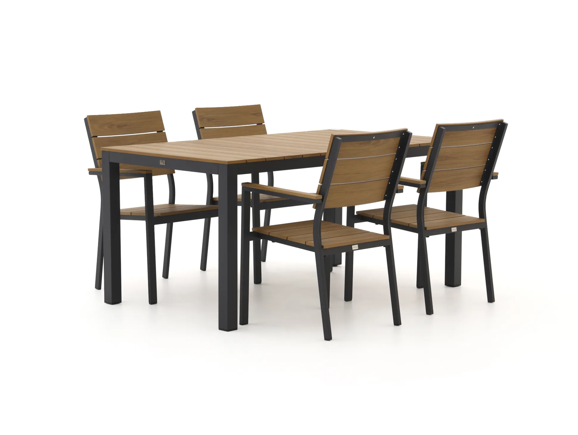 Bellagio Fidenza 160cm dining tuinset 5-delig stapelbaar