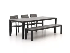 Bellagio Fidenza 220cm dining tuinset met bank 5-delig stapelbaar