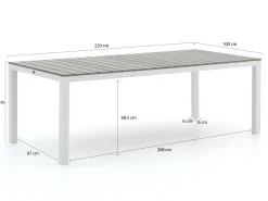 Bellagio Fidenza dining tuintafel 220x100x75cm