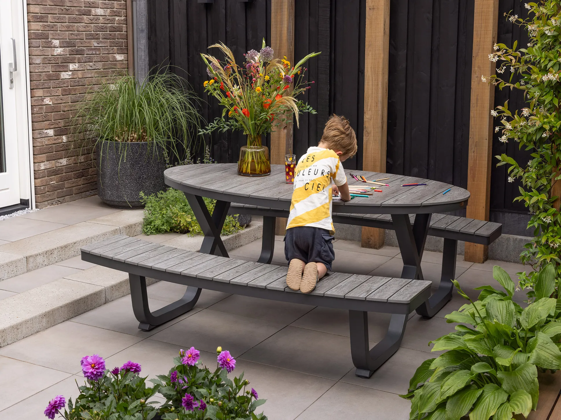 Bellagio Fidenza picknicktafel 216x200x75cm