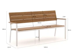 Bellagio Fidenza tuinbank 128cm