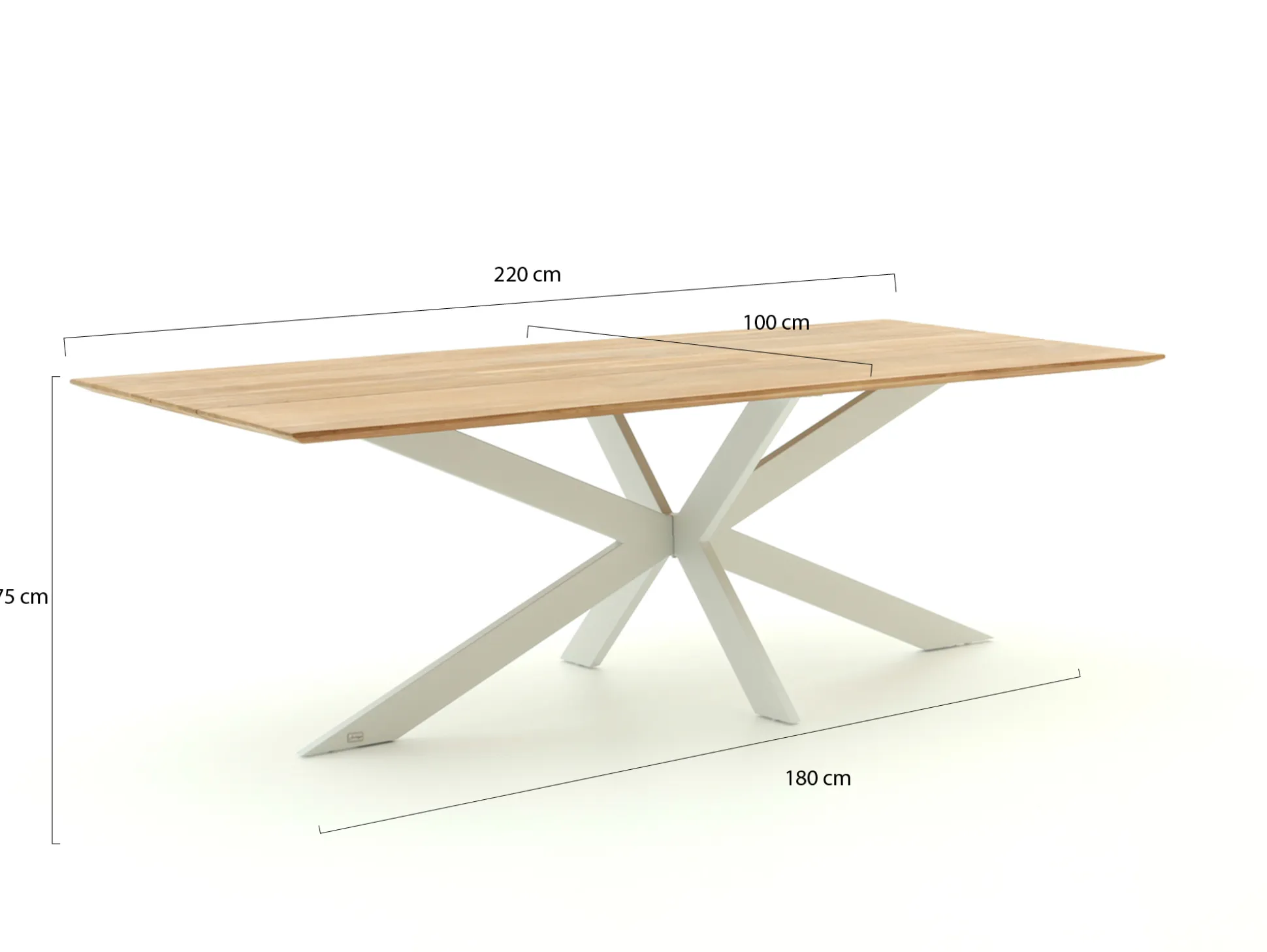 Bellagio Furato dining tuintafel 220x100cm