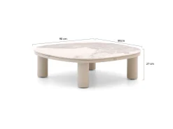 Bellagio Gorizia lounge tuintafel 90x90x27cm